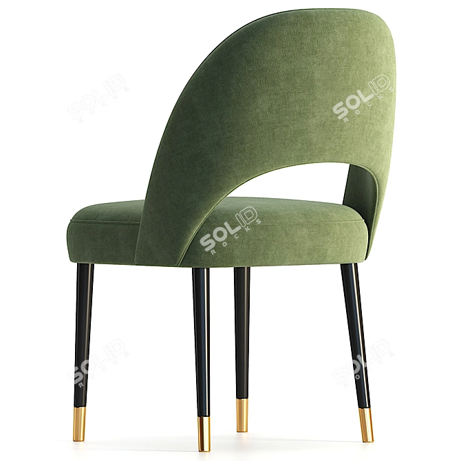 Elegant AMOUR Fabric Chair 3D model image 4