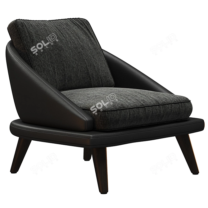 Modern Minotti Lawson Lounge Chair 3D model image 1
