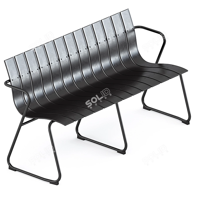 Eco-Friendly Ocean Bench: Functional Elegance 3D model image 3