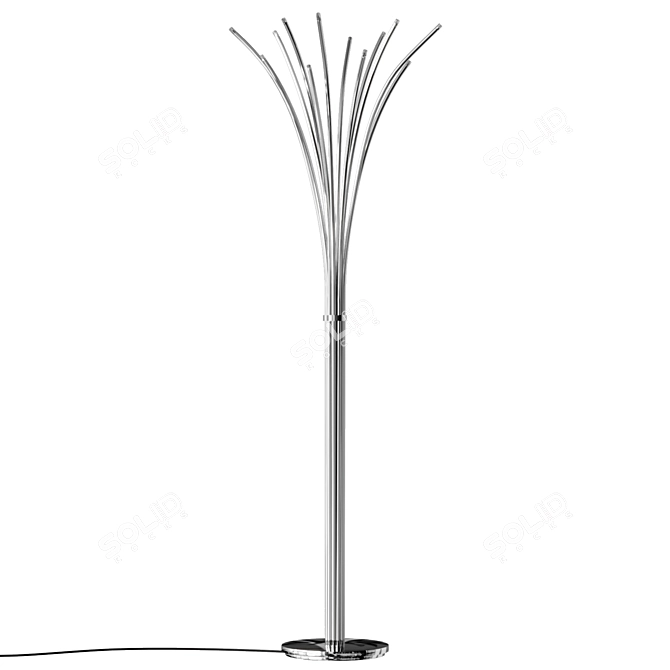 Sleek Chrome Table Lamp 3D model image 1