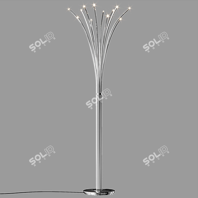 Sleek Chrome Table Lamp 3D model image 2