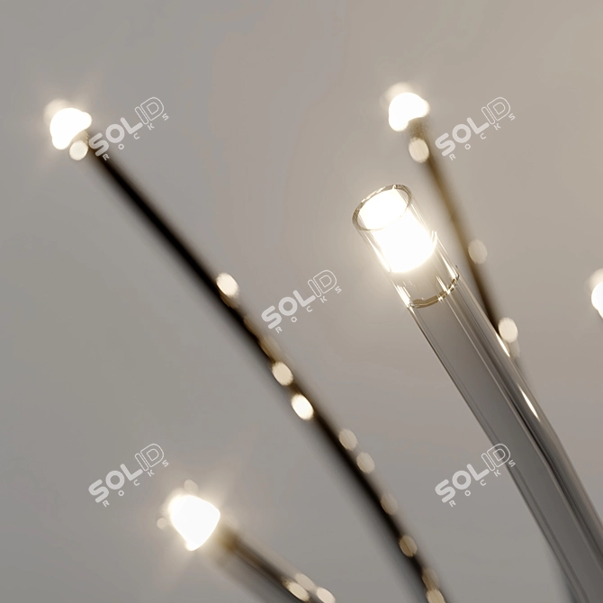 Sleek Chrome Table Lamp 3D model image 3