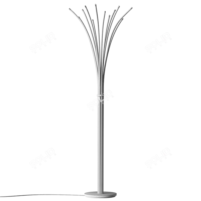 Sleek Chrome Table Lamp 3D model image 5