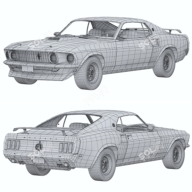 John Wick Style Ford Mustang 3D model image 5