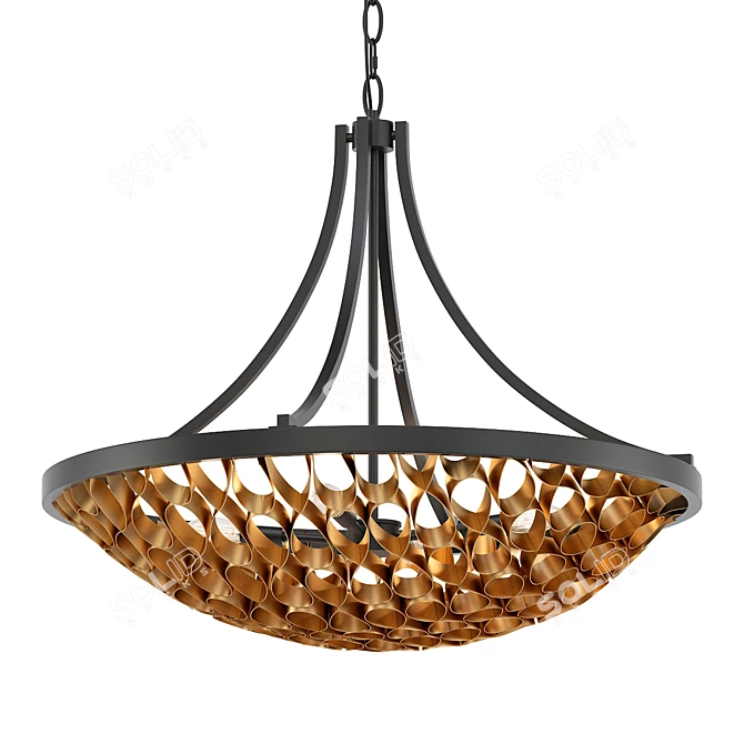 Ventura 6-Light Pendant in Opulent Gold 3D model image 1