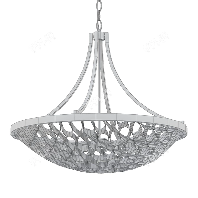 Ventura 6-Light Pendant in Opulent Gold 3D model image 2