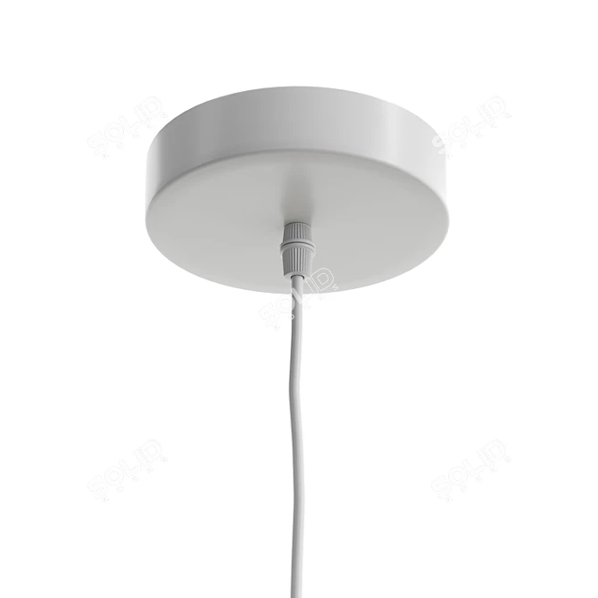 Bamboo Wood Pendant Light Fixture 3D model image 4