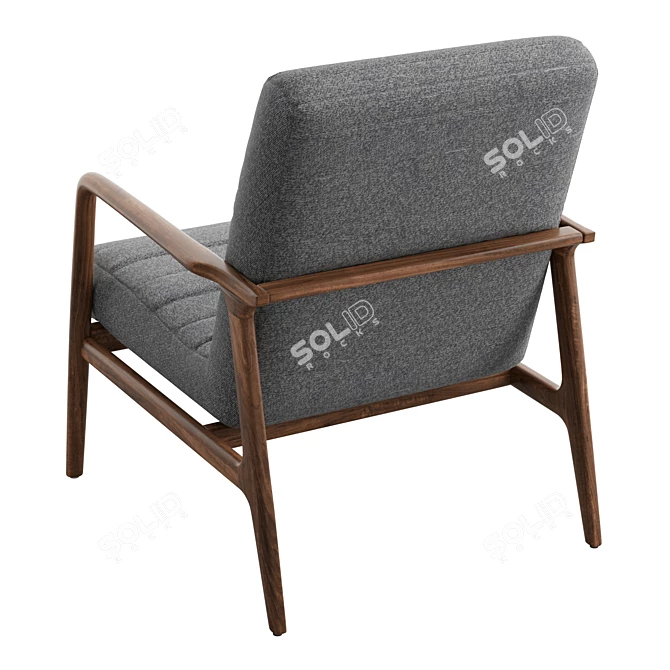 Elegant Vintage Lounge Chair 3D model image 4