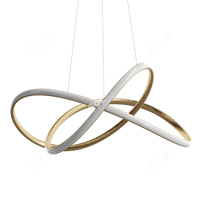 Golden Loop LED Pendant Light 3D model image 5