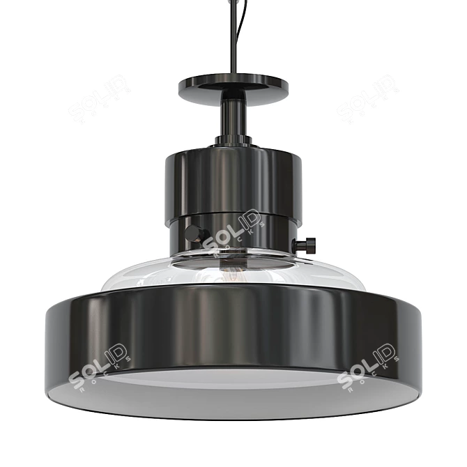 Contemporary Torre Velasca Ceiling Lamp 3D model image 1