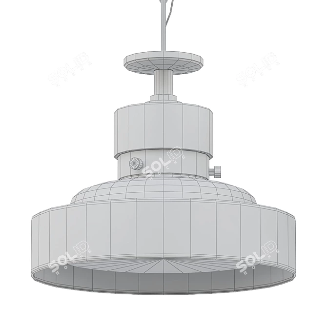 Contemporary Torre Velasca Ceiling Lamp 3D model image 3