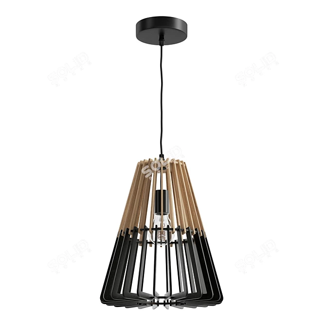 Scandi Boho Pendant Light Fixture 3D model image 1