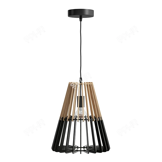 Scandi Boho Pendant Light Fixture 3D model image 2