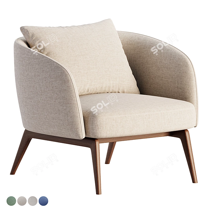 Modern Cosmo Armchair by HC28 3D model image 7