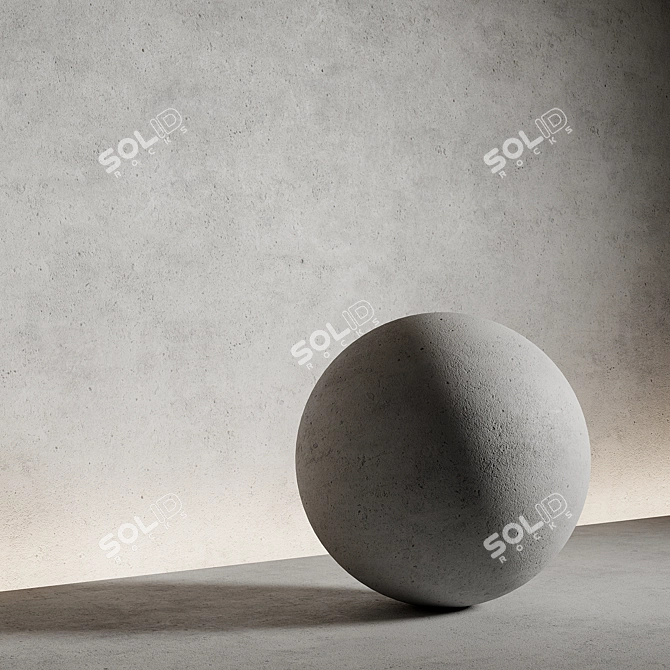 Seamless 4 Concrete PBR Material 3D model image 1