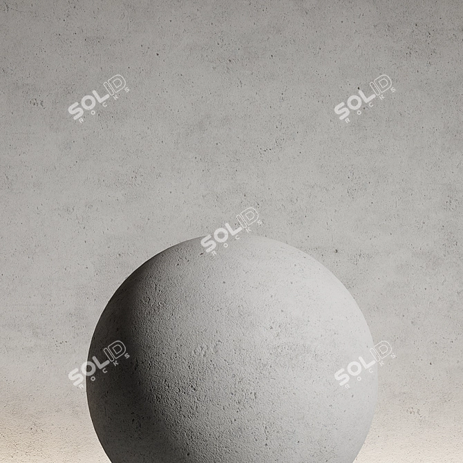 Seamless 4 Concrete PBR Material 3D model image 2