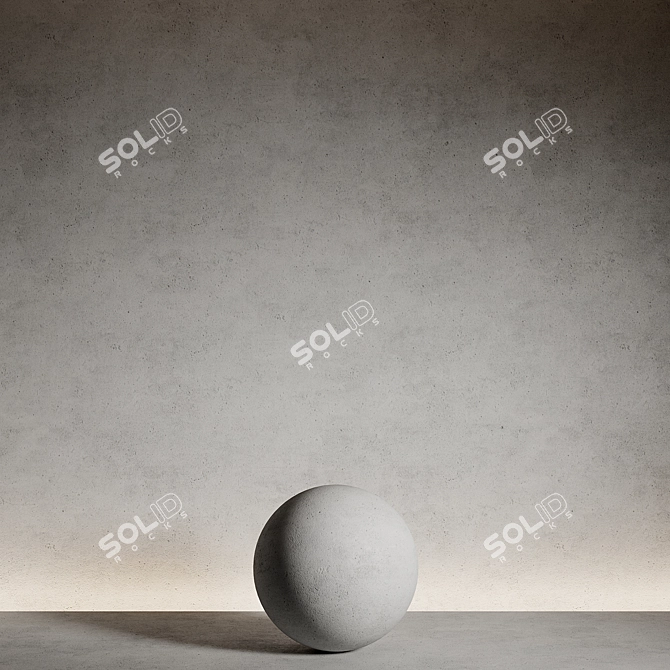 Seamless 4 Concrete PBR Material 3D model image 3