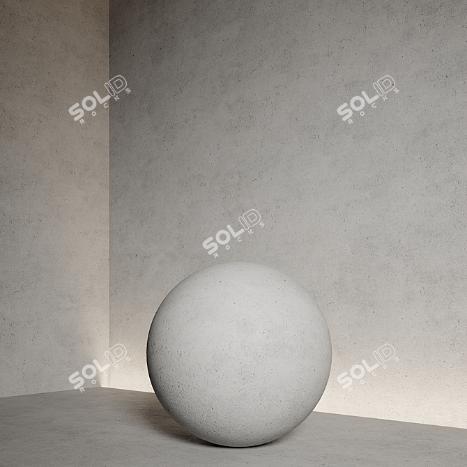 Seamless 4 Concrete PBR Material 3D model image 4