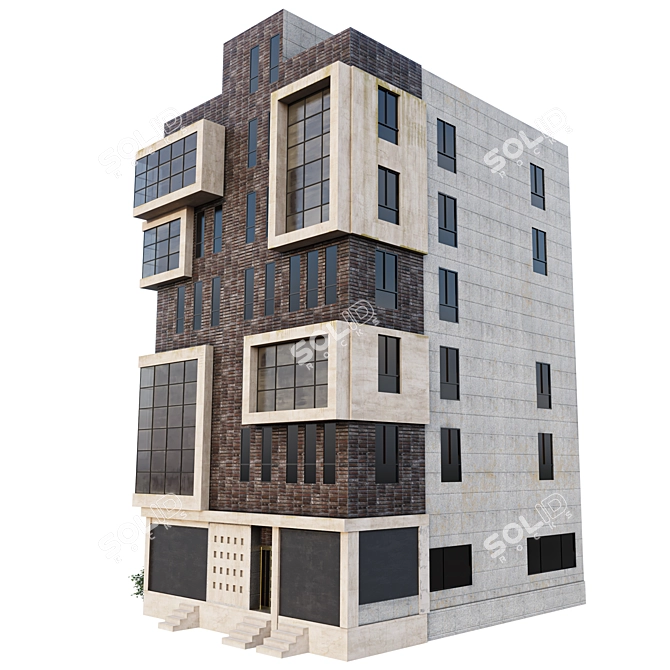 High Detail PBR Building 3D model image 3