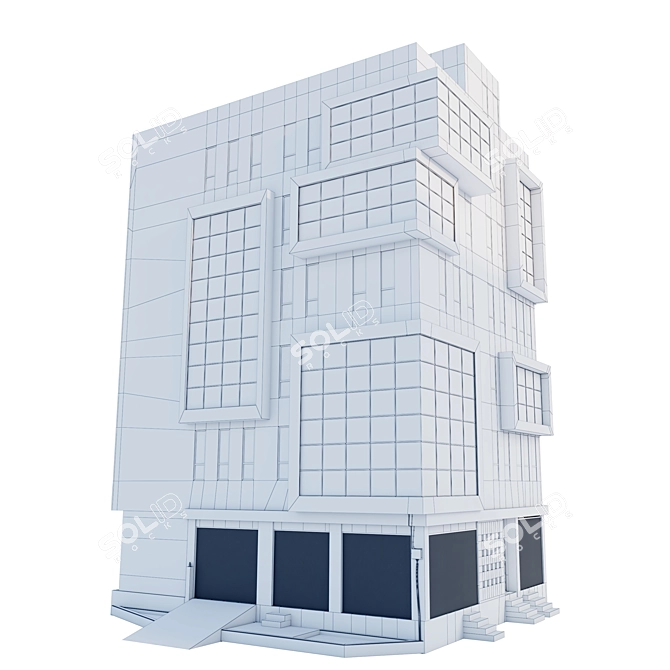 High Detail PBR Building 3D model image 5