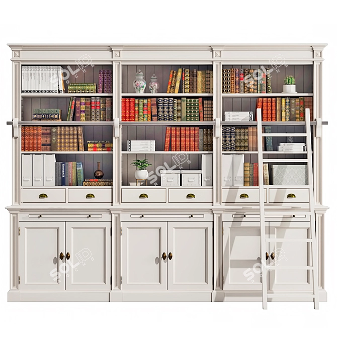 Deco Meuble Bookshelves Collection 3D model image 7