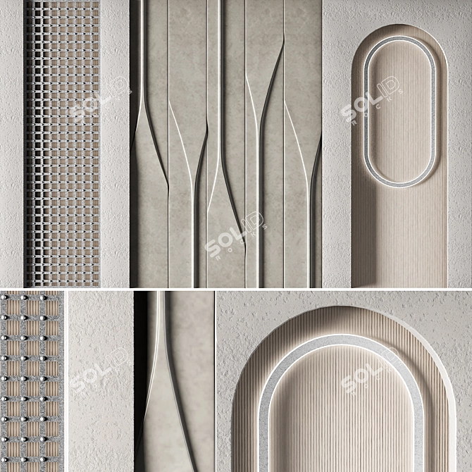 Modern Decorative Wall Art Print 3D model image 1