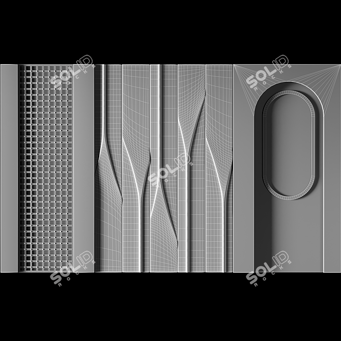 Modern Decorative Wall Art Print 3D model image 3