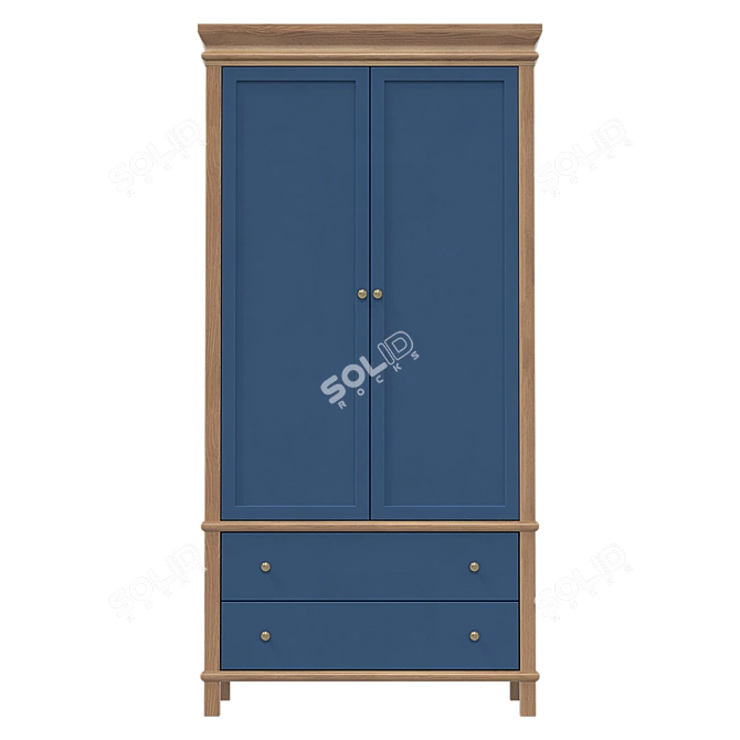 Jules Verne Double Door Wardrobe 3D model image 2