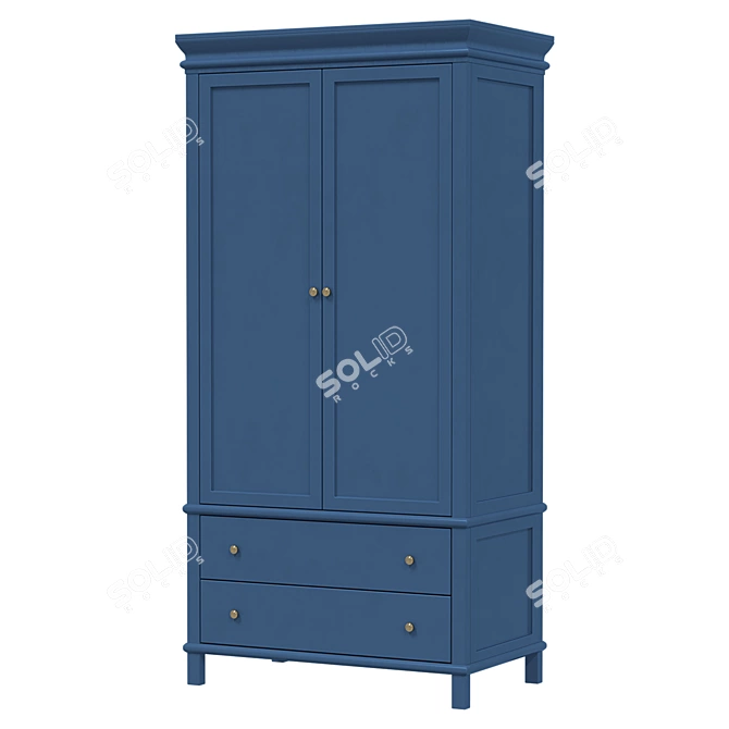 Jules Verne Double Door Wardrobe 3D model image 3