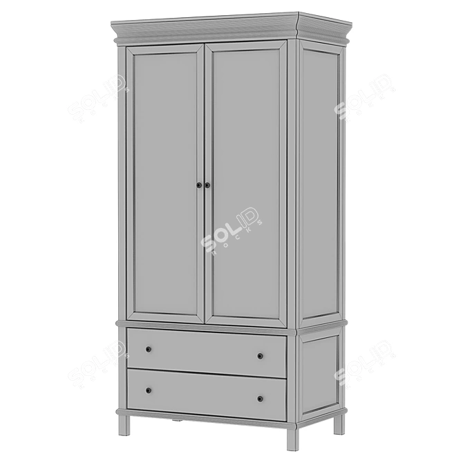 Jules Verne Double Door Wardrobe 3D model image 6