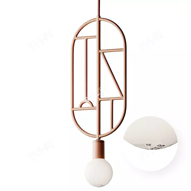 Minimal Geometric Pendant Light 3D model image 5