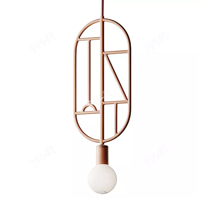 Minimal Geometric Pendant Light 3D model image 6