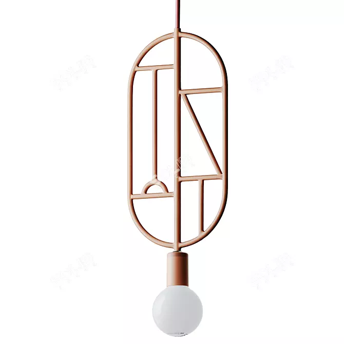 Minimal Geometric Pendant Light 3D model image 7