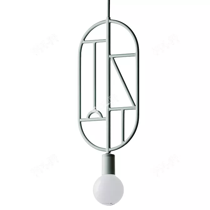 Minimal Geometric Pendant Light 3D model image 1