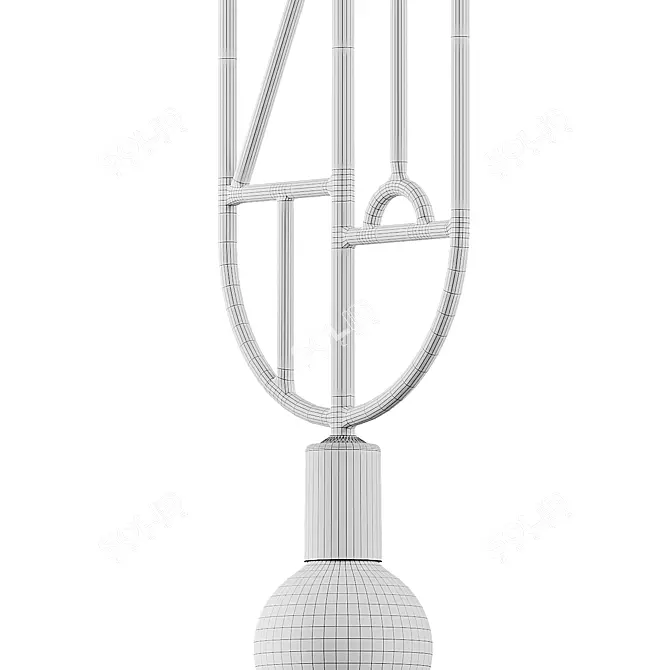 Minimal Geometric Pendant Light 3D model image 3