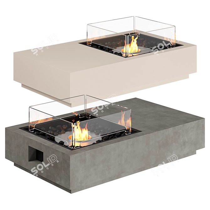 EcoSmart Manhattan Fire Pit Table 3D model image 2