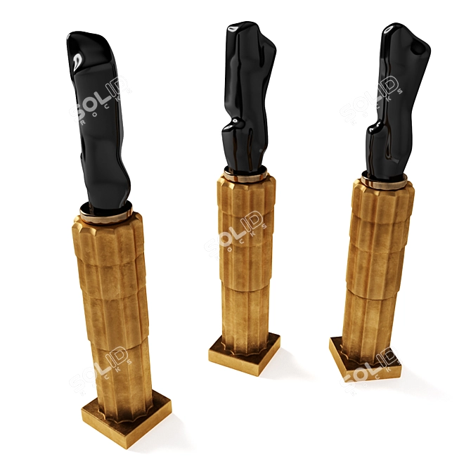 Abstract Art Deco Woman Sculpture 3D model image 3