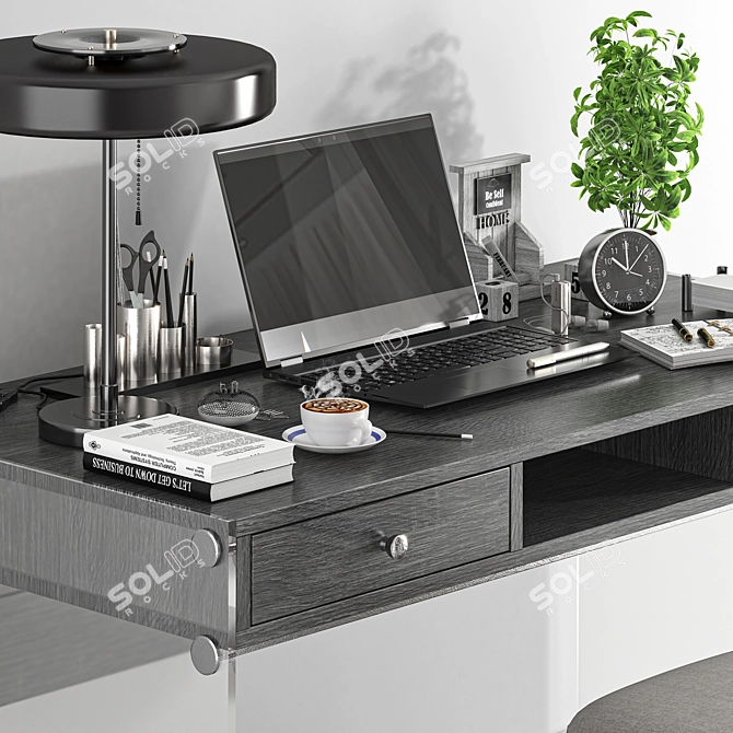 Modern Work-From-Home Essentials 3D model image 4