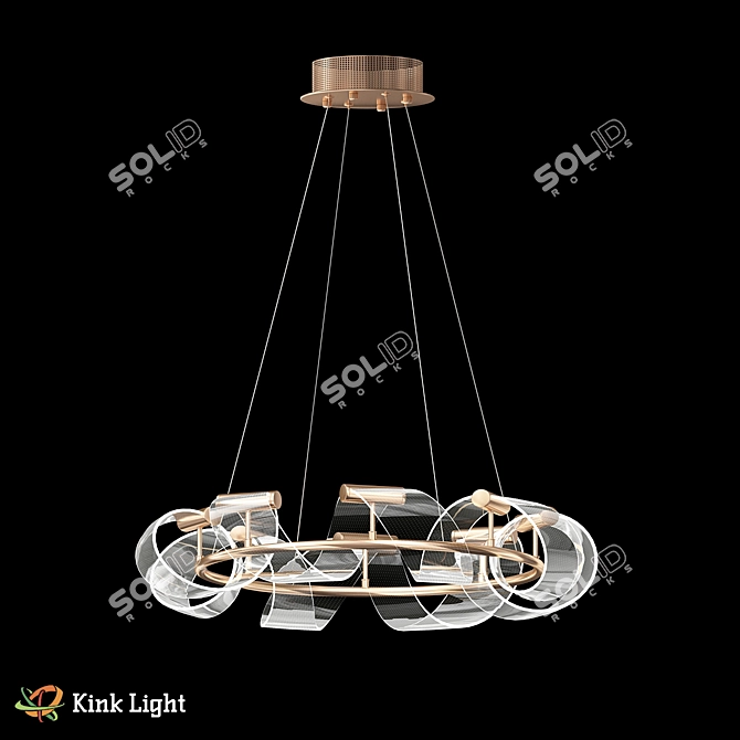 Modern White Living Room Pendant 3D model image 1