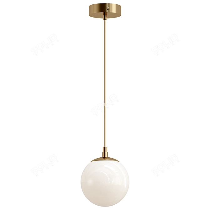 MODO mono Brass Pendant Light 3D model image 1