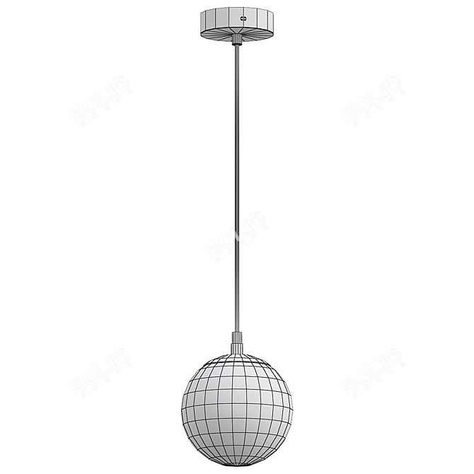 MODO mono Brass Pendant Light 3D model image 2