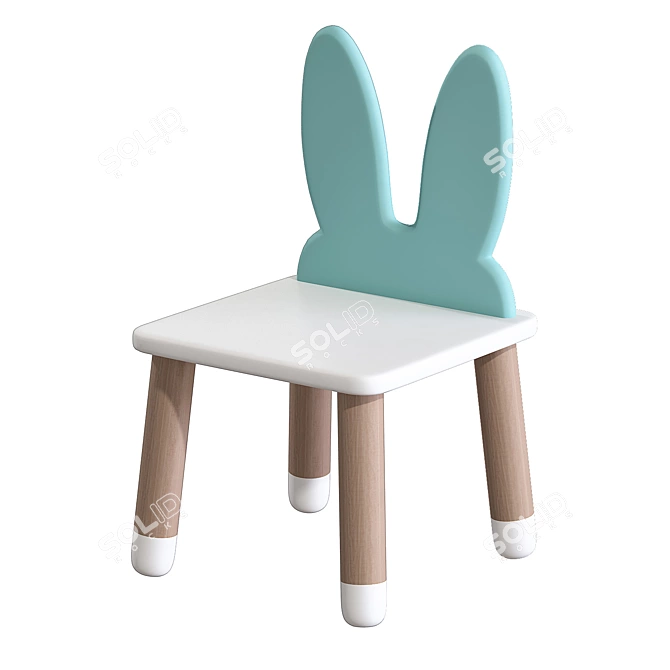 Kids' Table and Chair Set 3D model image 2