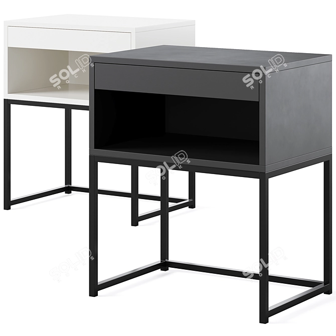 Modern Nightstand Cholet by Actona 3D model image 1