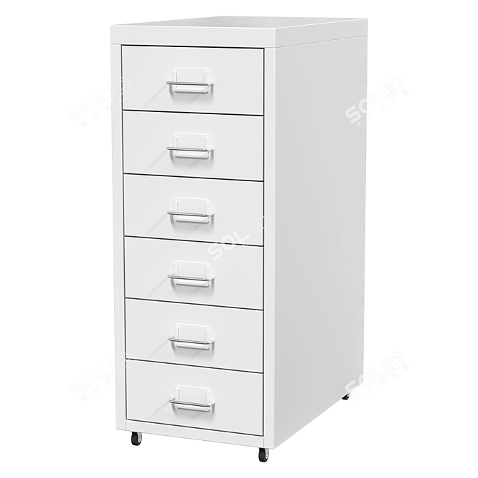 IKEA Helmer Storage Cabinet Furniture 3D model image 2