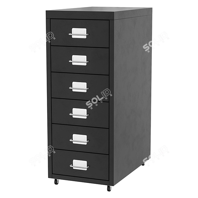 IKEA Helmer Storage Cabinet Furniture 3D model image 3