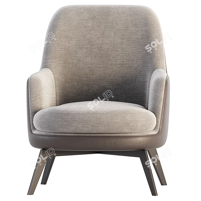 Modern Flexform GUSCIO Armchair 3D model image 5
