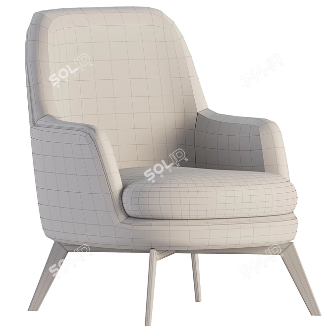 Modern Flexform GUSCIO Armchair 3D model image 6