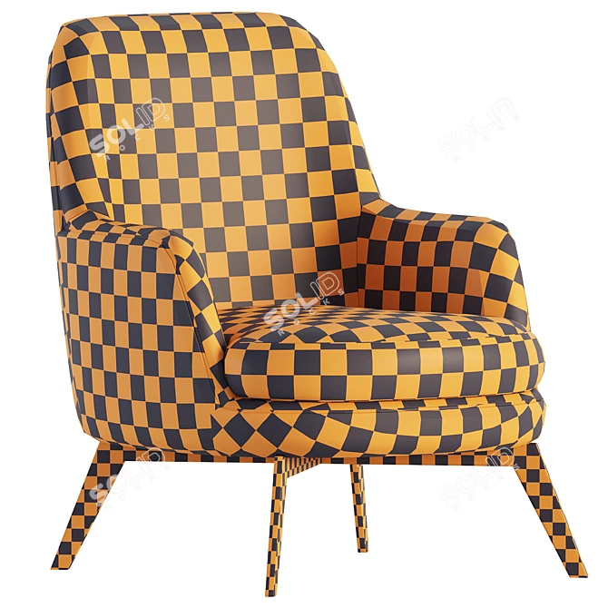 Modern Flexform GUSCIO Armchair 3D model image 7