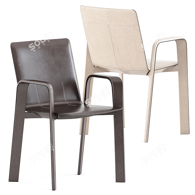 Luxury Hermes Chaise Sellier Chair 3D model image 1