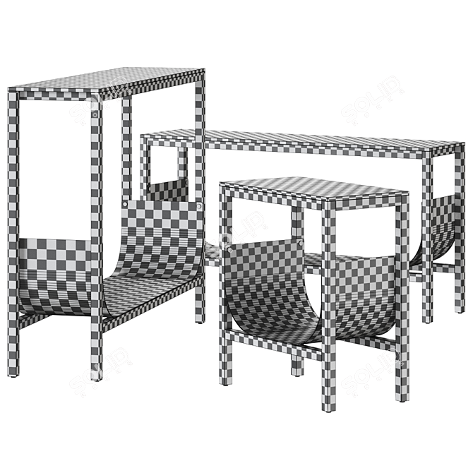 Minimalist Tub Bench in 2 Colors 3D model image 4